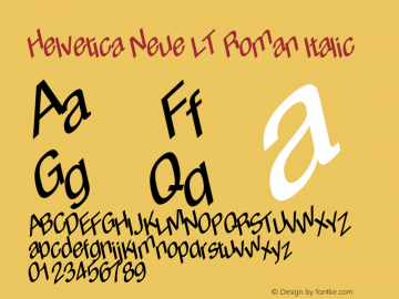 Helvetica LT 57 Condensed Oblique 006.000 Font Sample