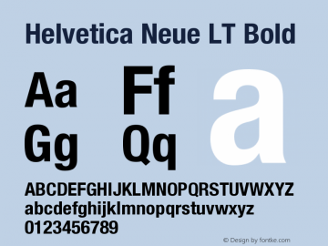 Helvetica LT 77 Bold Condensed 006.000 Font Sample