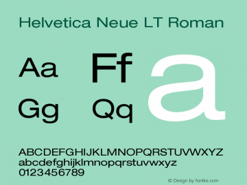 Helvetica LT 53 Extended 006.000 Font Sample