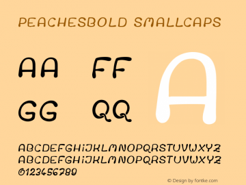 Peachesbold-Smallcaps Version 1.001 Font Sample