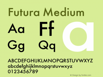 Futura-Mdm 4.0 Font Sample