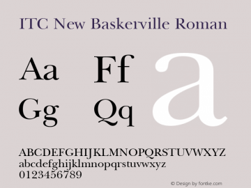 ITC New Baskerville Version 003.001图片样张