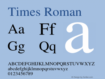 Times-Roman 002.000 Font Sample