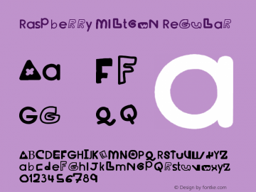 Raspberry Miltown Regular 1.0 Font Sample