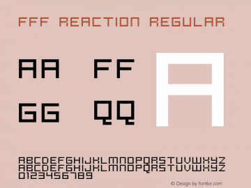FFF Reaction 1.3 Font Sample