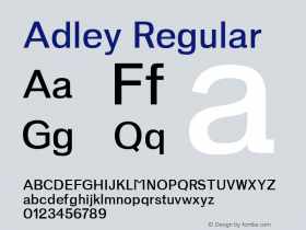 Adley Regular Version 1.0 Font Sample