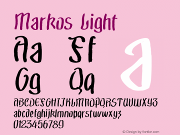 Markos-Light Version 1.000;PS 001.001;hotconv 1.0.56 Font Sample