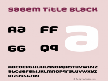 SagemTitle-Black Version 1.005 Font Sample