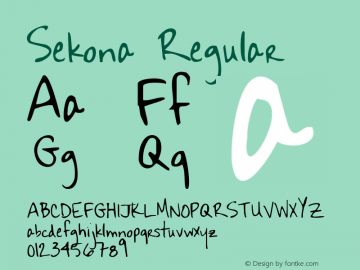 Sekona Version 1.0 Font Sample