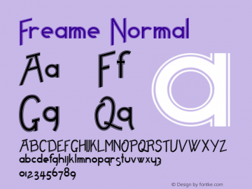 Freame Normal 001.003 Font Sample