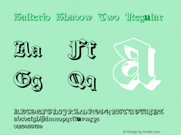 Salterio Shadow Two Version 1.000 2012 initial release Font Sample