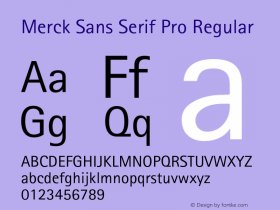 MerckSansSerifPro Version 1.000;PS 1.0000;hotconv 1.0.49 Font Sample