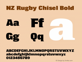NZRugbyChisel-Bold Version 001.001图片样张