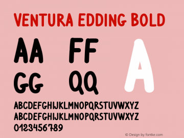 VenturaEdding-Bold 001.000 Font Sample