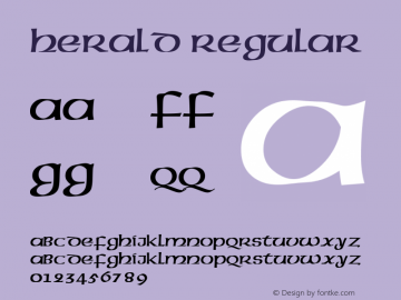 Herald Version 001.005 Font Sample