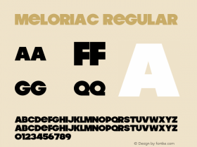 Meloriac-Regular OTF 1.200;PS 001.001;Core 1.0.29 Font Sample