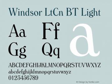 Windsor Light Condensed BT mfgpctt-v1.52 Thursday, January 14, 1993 10:29:23 am (EST)图片样张
