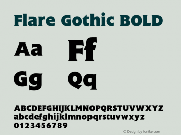 Flare Gothic BOLD 001.000 Font Sample
