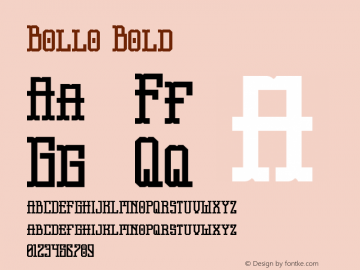 Bollo Bold Version 1.0 Font Sample