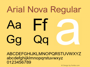 Arial Nova Version 1.05图片样张