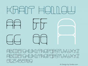 KraitHollow-Regular Version 1.000 Font Sample