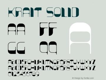 KraitSolid-Regular Version 1.000 Font Sample