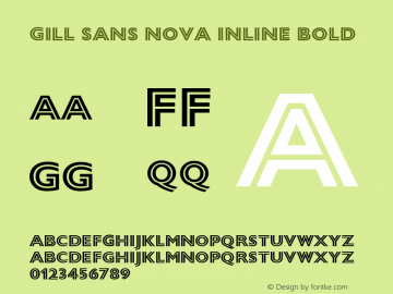 Gill Sans Nova Inline Bold Version 1.00图片样张