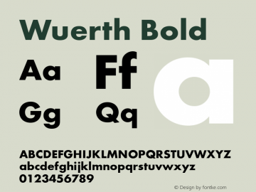 Wuerth Bold Version 1.30 Font Sample