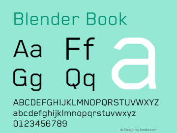 Blender-Book Version 3.006 2008 Font Sample
