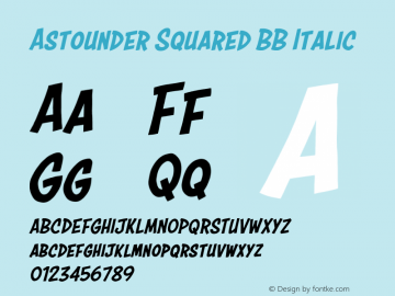 Astounder Squared BB Italic Version 1.000图片样张
