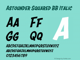 Astounder Squared BB Italic Version 1.000图片样张