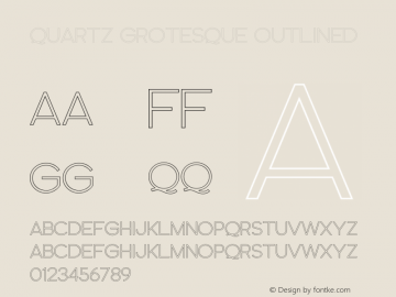 QuartzGrotesque-Outlined Version 1.000;PS 001.000;hotconv 1.0.88;makeotf.lib2.5.64775 Font Sample