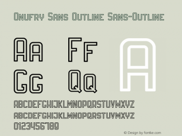 Onufry Sans Outline Version 001.000图片样张