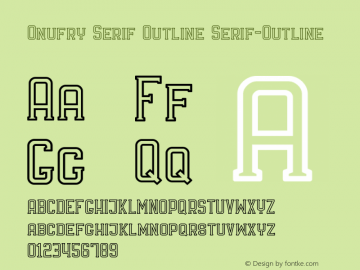 Onufry Serif Outline Version 001.000图片样张