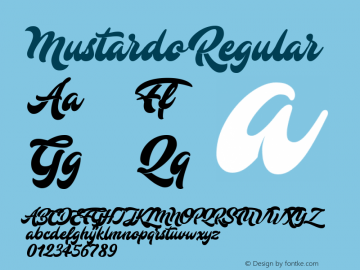 Mustardo  Font Sample