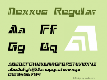 Nexxus Regular Weatherly Systems, Inc.  6/13/95 Font Sample