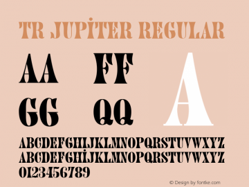TR Jupiter 1.0 Tue Nov 02 14:41:26 1993 Font Sample