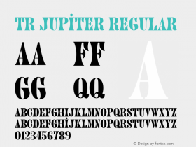 TR Jupiter 1.0 Tue Nov 02 14:41:26 1993 Font Sample