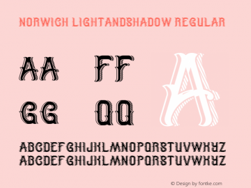Norwich LightAndShadow Version 1.00 April 13, 2017, initial release Font Sample