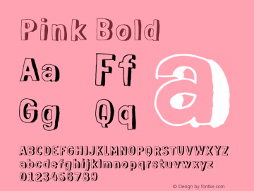 Pink Bold Version 1.000;PS 002.000;hotconv 1.0.70;makeotf.lib2.5.58329 DEVELOPMENT图片样张