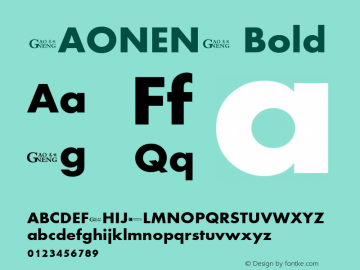 GAONENG Version 5.02 Font Sample