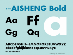 KAISHENG Version 5.02 Font Sample