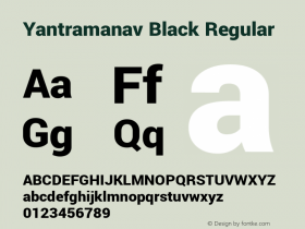 Yantramanav Black Version 1.000;PS 1.0;hotconv 1.0.72;makeotf.lib2.5.5900; ttfautohint (v1.3) Font Sample