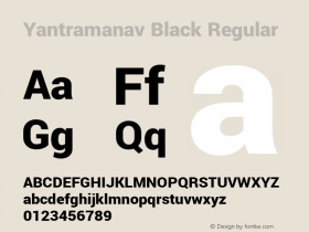 Yantramanav Black Version 1.000;PS 1.0;hotconv 1.0.72;makeotf.lib2.5.5900; ttfautohint (v1.3) Font Sample