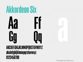 Akkordeon Six Version 1.000;PS 1.0;hotconv 1.0.88;makeotf.lib2.5.647800 Font Sample