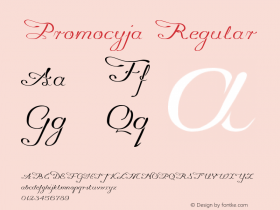 Promocyja Regular Version 0.96 Font Sample