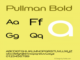 Pullman Bold Version 1.00 2010 Font Sample