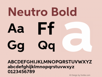 Neutro-Bold Version 1.05          UltraPrecision Font图片样张