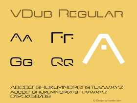 VDub Regular Version 2.100 2004 Font Sample