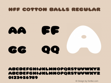 HFF Cotton Balls 1.0 | ©2017 Have Fun with Fonts | Free for personal, private and non-commercial use | fontfun@gmail.com图片样张